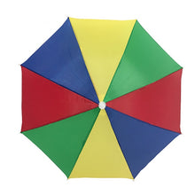 Load image into Gallery viewer, YADA Outdoor Umbrella Hat Novelty Foldable Sun Day Rainy Day Hands Free Rainbow Folding & Waterproof Multicolor Hat Cap YS0018