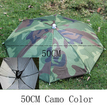 Load image into Gallery viewer, YADA Outdoor Umbrella Hat Novelty Foldable Sun Day Rainy Day Hands Free Rainbow Folding & Waterproof Multicolor Hat Cap YS0018