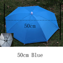 Load image into Gallery viewer, YADA Outdoor Umbrella Hat Novelty Foldable Sun Day Rainy Day Hands Free Rainbow Folding & Waterproof Multicolor Hat Cap YS0018