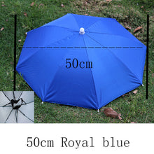 Load image into Gallery viewer, YADA Outdoor Umbrella Hat Novelty Foldable Sun Day Rainy Day Hands Free Rainbow Folding & Waterproof Multicolor Hat Cap YS0018