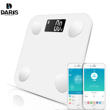 Load image into Gallery viewer, SDARISB Bluetooth scales floor Body Weight Bathroom Scale Smart Backlit Display Scale Body Weight Body Fat Water Muscle Mass BMI