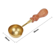 Load image into Gallery viewer, Retro Sealing Wax Furnace Stove Pot Wood Handle Sealing Wax Spoon for Wax Sealing Decorative Wax Stamp Craft Gift
