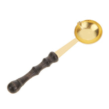 Load image into Gallery viewer, Retro Sealing Wax Furnace Stove Pot Wood Handle Sealing Wax Spoon for Wax Sealing Decorative Wax Stamp Craft Gift