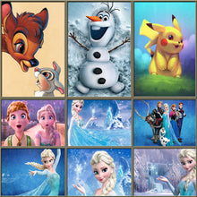 Load image into Gallery viewer, 5D Diamond Painting Mosaic Cartoon Princess Diamond Embroidery Full Round Drill Diy Cross Stitch Children Home Decoration
