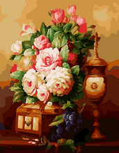 Load image into Gallery viewer, GATYZTORY DIY Painting By Numbers Flowers Canvas Drawing Figure Oil Painting HandPainted Home Decor Gift