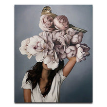 Load image into Gallery viewer, GATYZTORY 60X75cm Oil Painting By Numbers Flower and women DIY Paint by numbers On Canvas Home Decor Frameless Digital Painting