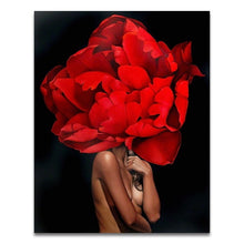 Load image into Gallery viewer, GATYZTORY 60X75cm Oil Painting By Numbers Flower and women DIY Paint by numbers On Canvas Home Decor Frameless Digital Painting