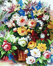 Load image into Gallery viewer, AZQSD Oil Painting Flower In Vase Painting By Numbers Paint Flower DIY Canvas Picture Hand Painted Home Decoration SZYH6310