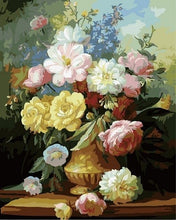 Load image into Gallery viewer, AZQSD Oil Painting Flower In Vase Painting By Numbers Paint Flower DIY Canvas Picture Hand Painted Home Decoration SZYH6310