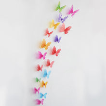 Load image into Gallery viewer, 18pcs/lot 3d Effect Crystal Butterflies Wall Sticker Beautiful Butterfly for Kids Room Wall Decals Home Decoration On the Wall