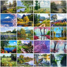 Load image into Gallery viewer, AZQSD DIY 50x40cm Paint By Numbers For Landscapes Home Decoration Oil Painting By Numbers Full Set For Adults
