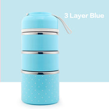 Load image into Gallery viewer, WORTHBUY Drop Shipping Japanese Kids Lunch Box Portable Stainless Steel Bento Box Leak-Proof Food Container Kitchen Lunchbox