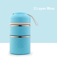 Load image into Gallery viewer, WORTHBUY Drop Shipping Japanese Kids Lunch Box Portable Stainless Steel Bento Box Leak-Proof Food Container Kitchen Lunchbox