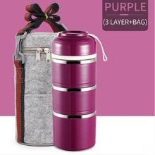 Load image into Gallery viewer, WORTHBUY Drop Shipping Japanese Kids Lunch Box Portable Stainless Steel Bento Box Leak-Proof Food Container Kitchen Lunchbox