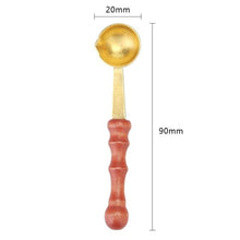 Load image into Gallery viewer, Retro Sealing Wax Furnace Stove Pot Wood Handle Sealing Wax Spoon for Wax Sealing Decorative Wax Stamp Craft Gift
