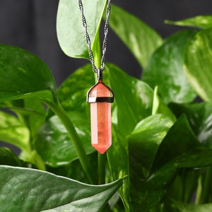 1PC natural crystal amethyst rose quartz crystal point pendant quartz mineral jewelry couple decoration holiday gift jewelry