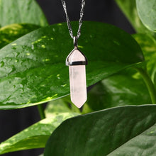 Load image into Gallery viewer, 1PC natural crystal amethyst rose quartz crystal point pendant quartz mineral jewelry couple decoration holiday gift jewelry
