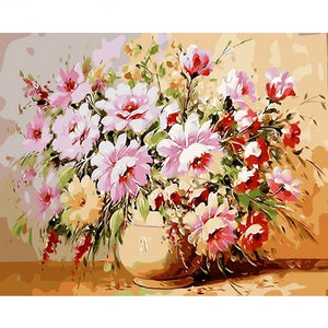 GATYZTORY DIY Painting By Numbers Flowers Canvas Drawing Figure Oil Painting HandPainted Home Decor Gift