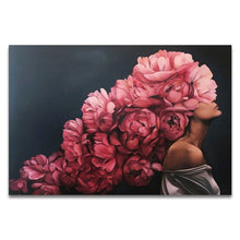 Load image into Gallery viewer, GATYZTORY 60X75cm Oil Painting By Numbers Flower and women DIY Paint by numbers On Canvas Home Decor Frameless Digital Painting
