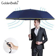 Load image into Gallery viewer, 120CM Fully-Automatic Double Big Umbrella Rain Women 3Folding Wind Resistant Large Umbrella Men Travel Business Car Umbrellas
