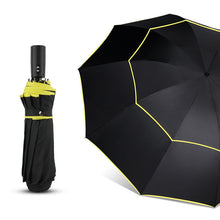 Load image into Gallery viewer, 120CM Fully-Automatic Double Big Umbrella Rain Women 3Folding Wind Resistant Large Umbrella Men Travel Business Car Umbrellas
