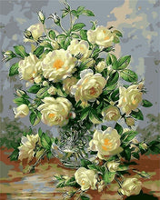 Load image into Gallery viewer, AZQSD Oil Painting Flower In Vase Painting By Numbers Paint Flower DIY Canvas Picture Hand Painted Home Decoration SZYH6310
