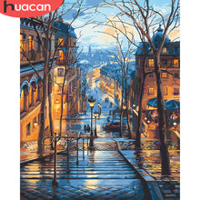 Load image into Gallery viewer, HUACAN Painting By Numbers Scenery DIY Oil Coloring By Numbers Street Landscape Canvas Paint Art Pictures Home Decor
