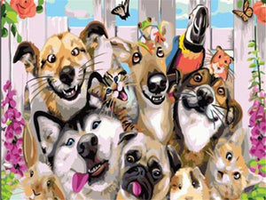 AZQSD Animals Oil Painting By Numbers For Adults Paints By Number Canvas Painting Kits 50x40cm DIY Gift Home Decor