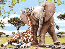 Load image into Gallery viewer, AZQSD Animals Oil Painting By Numbers For Adults Paints By Number Canvas Painting Kits 50x40cm DIY Gift Home Decor
