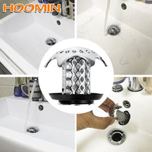 Load image into Gallery viewer, HOOMIN Gadgets Shower Sink Drain Cover Bath Plug Shower Drain Hair Catcher Sink Filter Prevents Hair From Clogging
